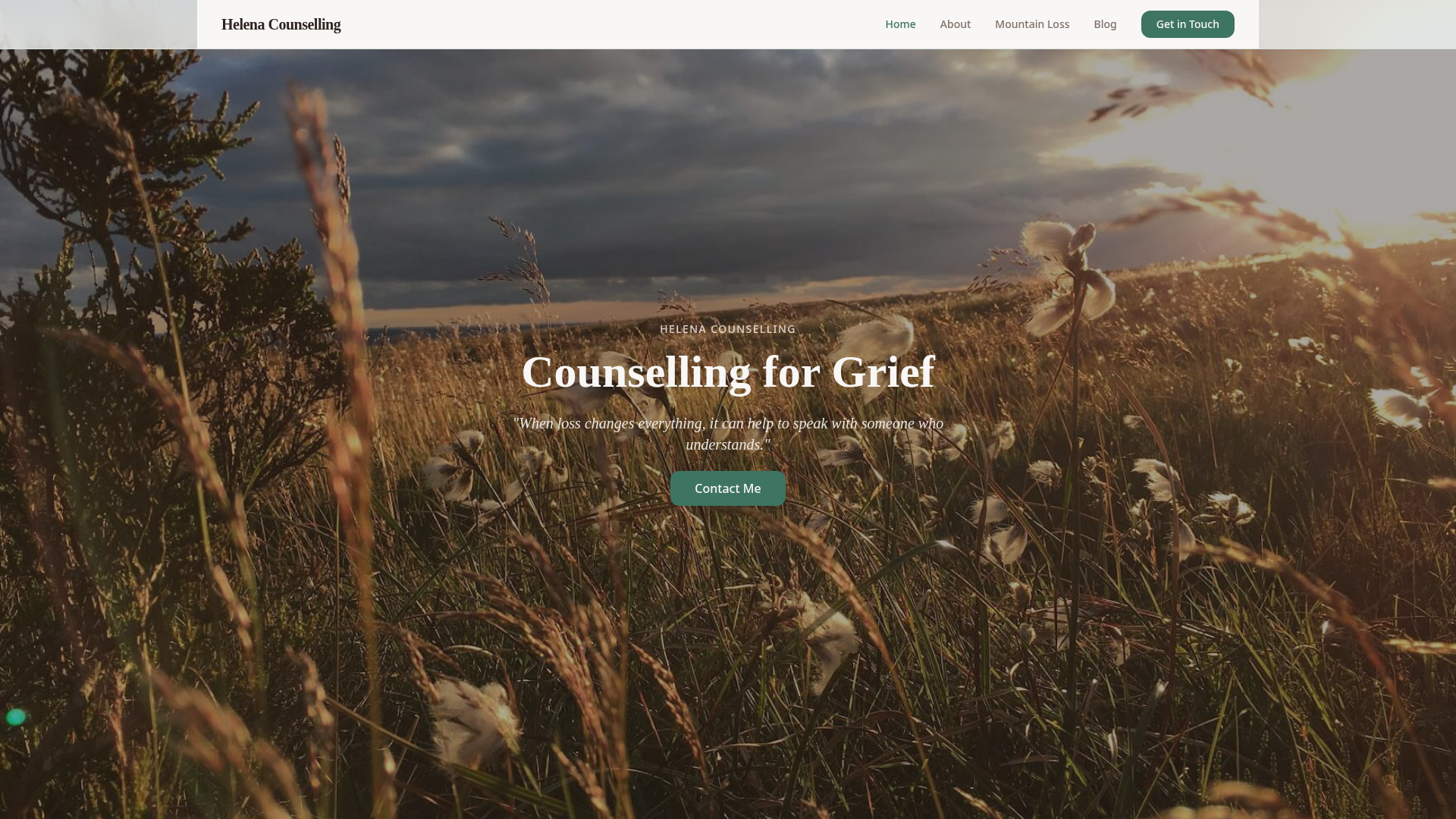 Helena Counselling website preview