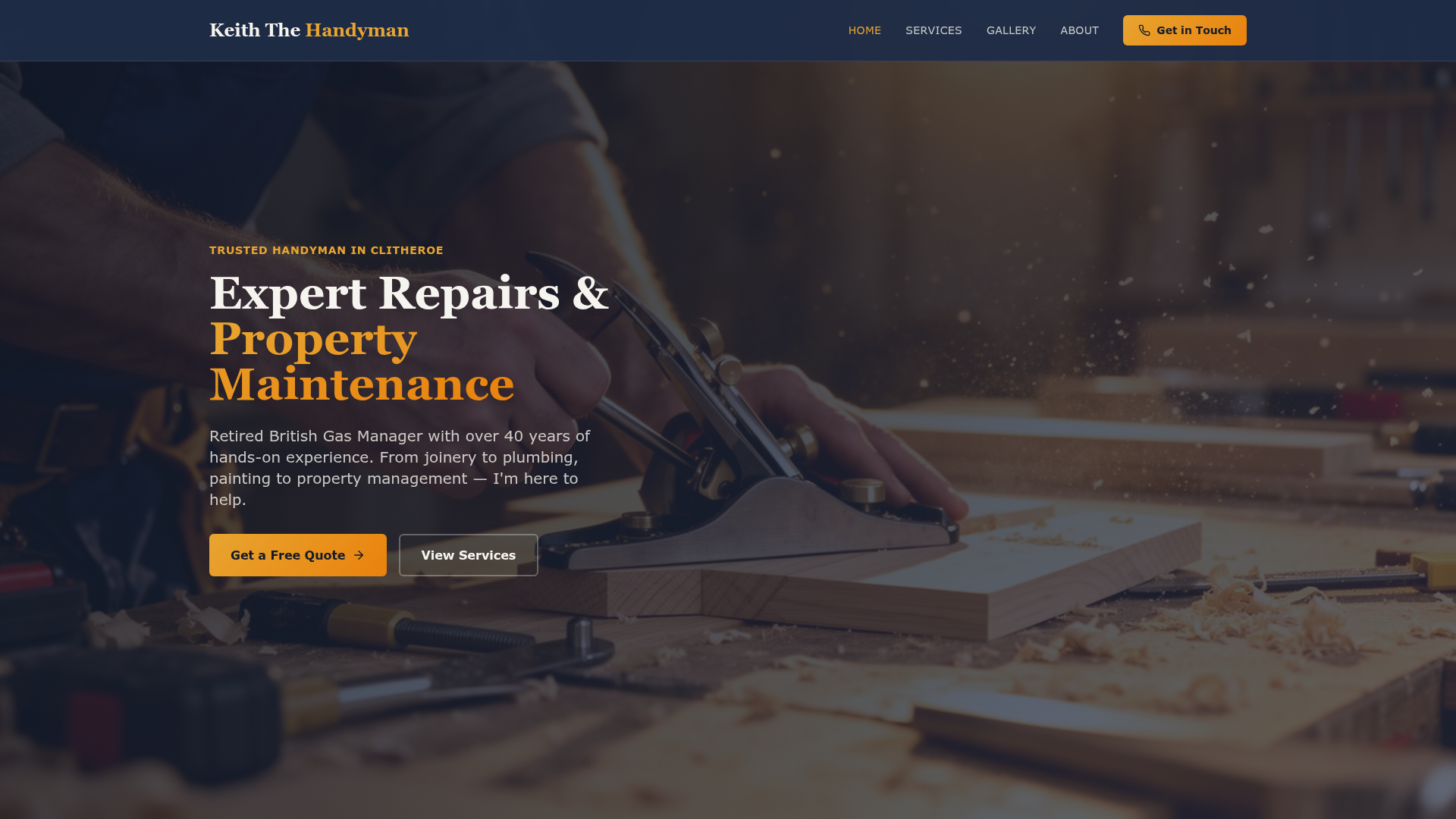 Keith The Handyman website preview